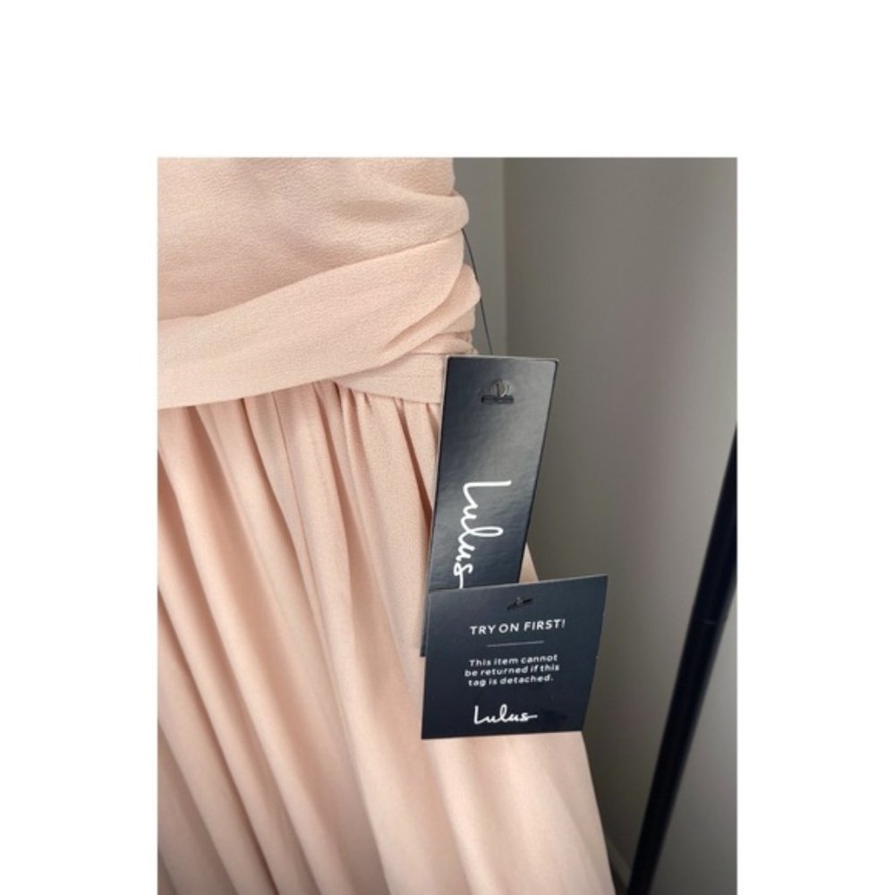 Lulu’s Blush Maxi Dress with Slit - Picture 3 of 4